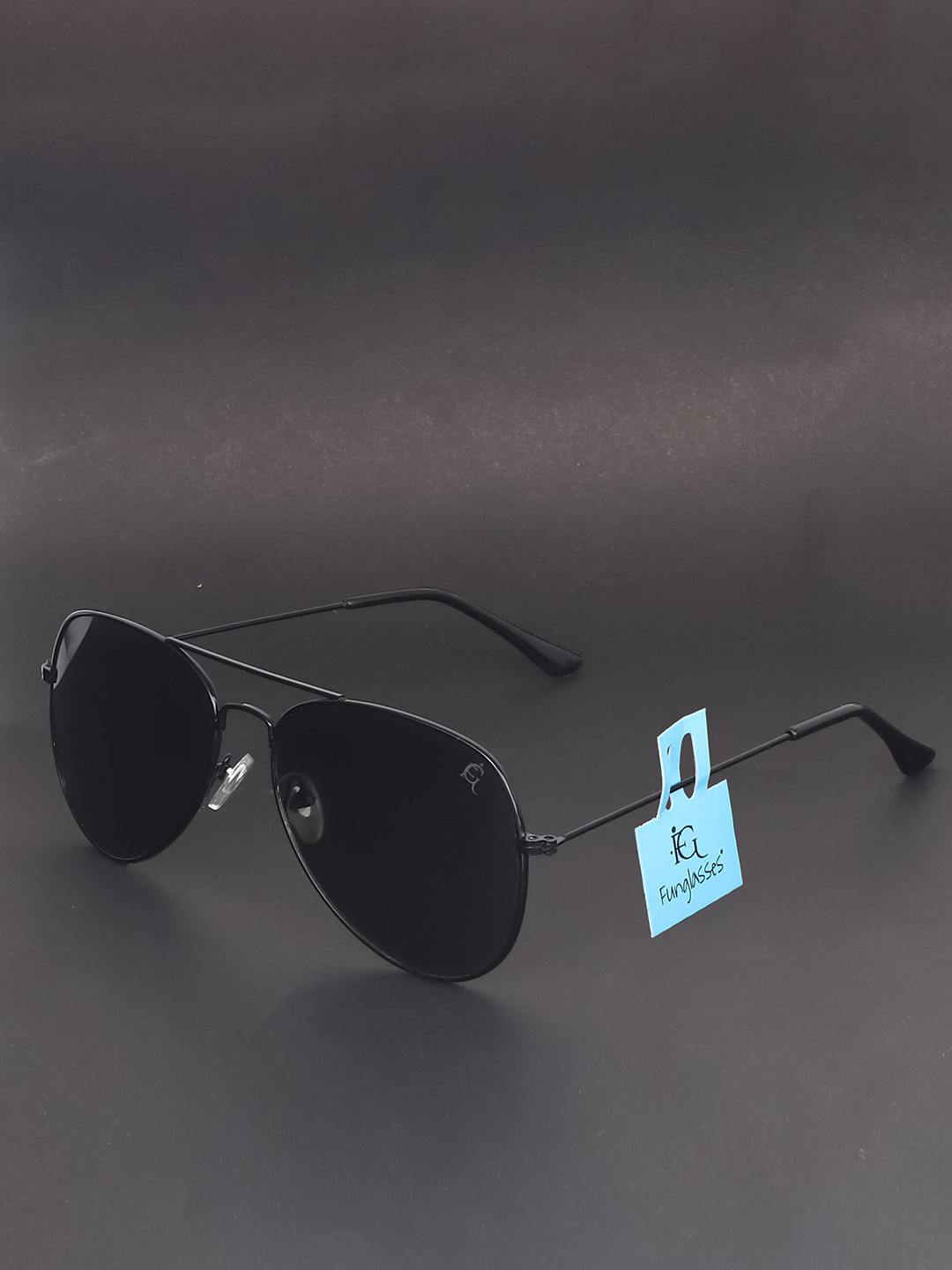 FUNGLASSES Unisex Aviator Sunglasses with UV Protected Lens AVTR GLASS BLACK HD