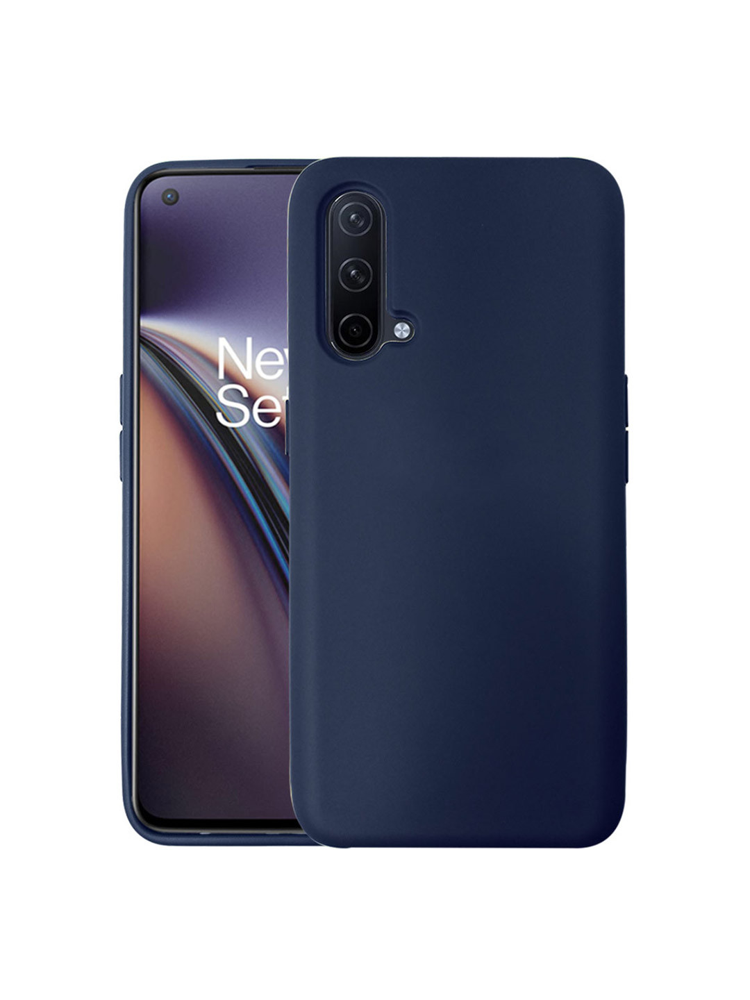 LIRAMARK Blue OnePlus Nord CE Liquid Silicone Soft Back Cover