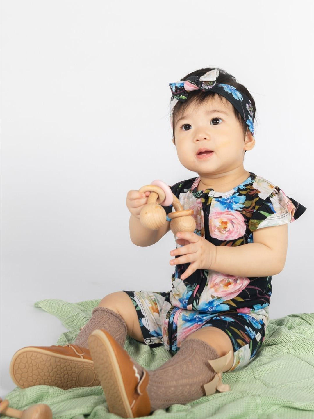 THE PLUSH CLUB B Infants Icecream Printed Round Neck Rompers