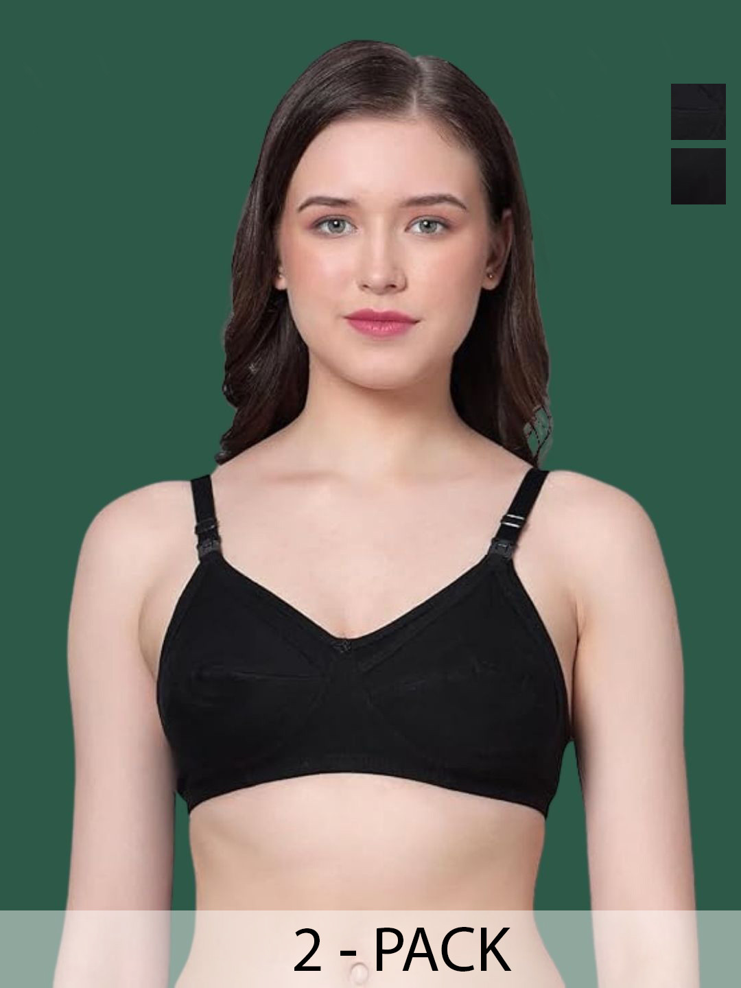 Aimly Pack Of 2 Full Coverage Cotton Maternity Bra