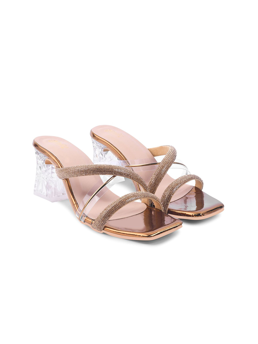 BLINDER Embellished Block Sandals