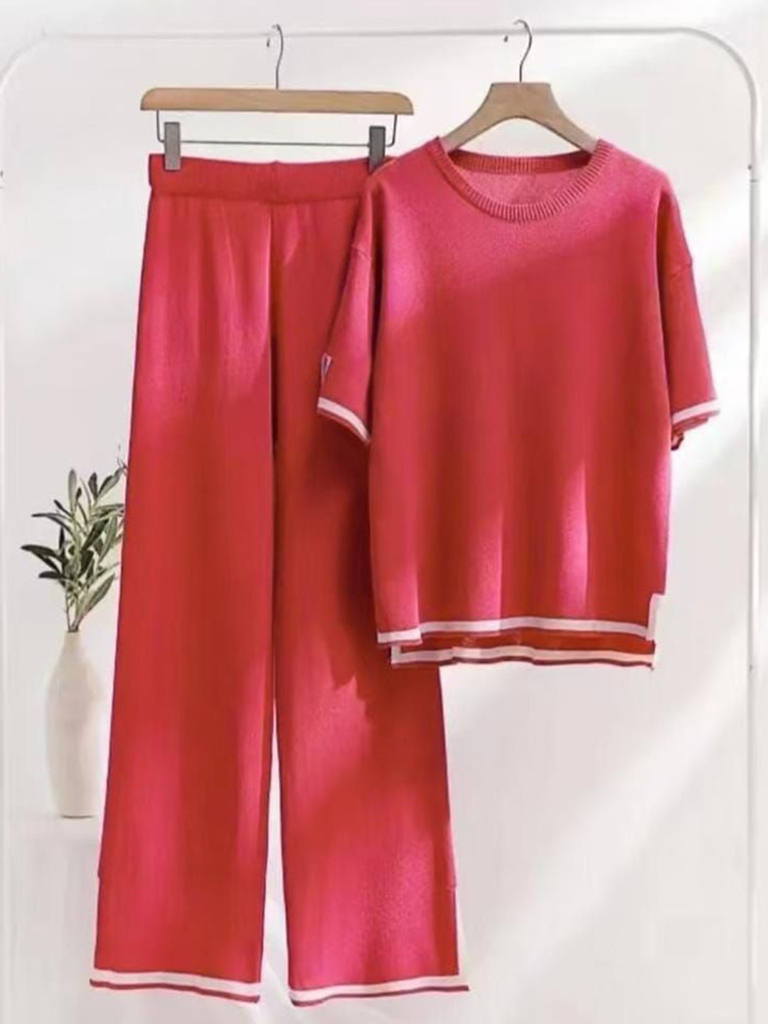 Miss Mosa By Akanksha  Flexxi Knitted Cotton Co-Ords Set