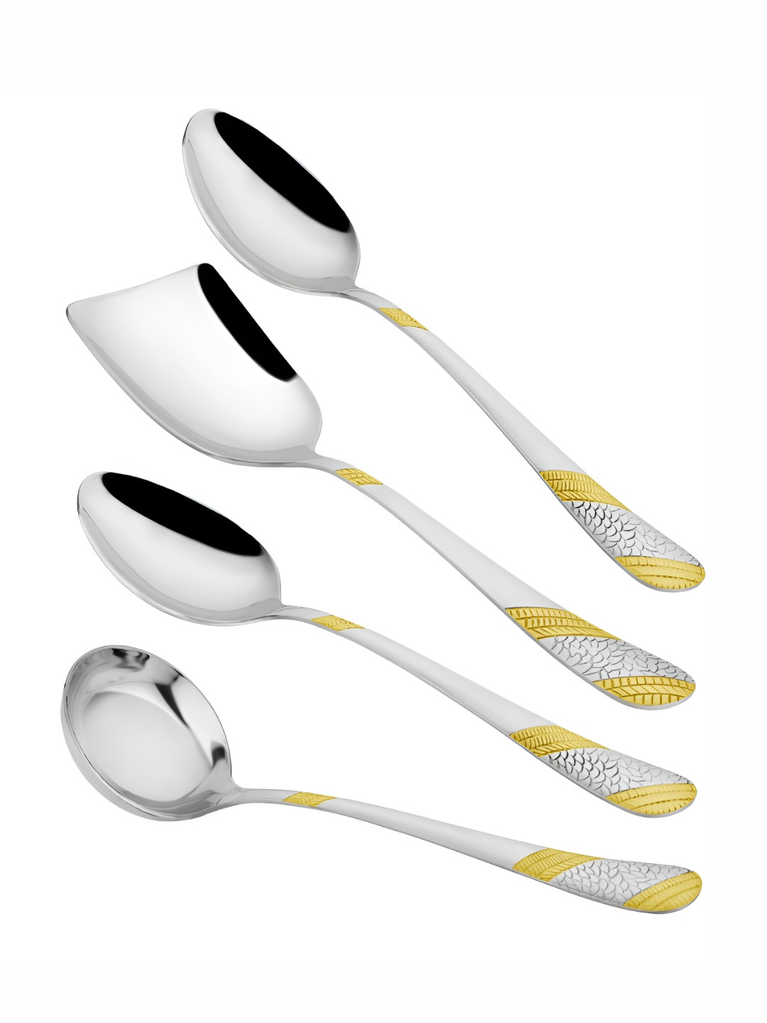 Parage Imperial Silver-Toned 4 Pieces Stainless Steel Serving Spoon