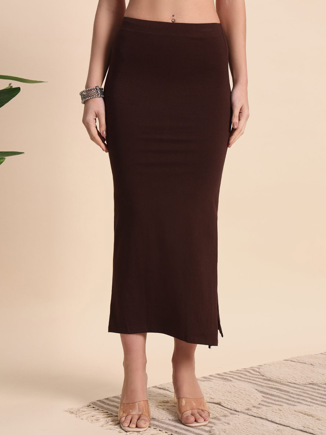 NE STYLE Side Slit High-Rise Stretchable Saree Shapewear