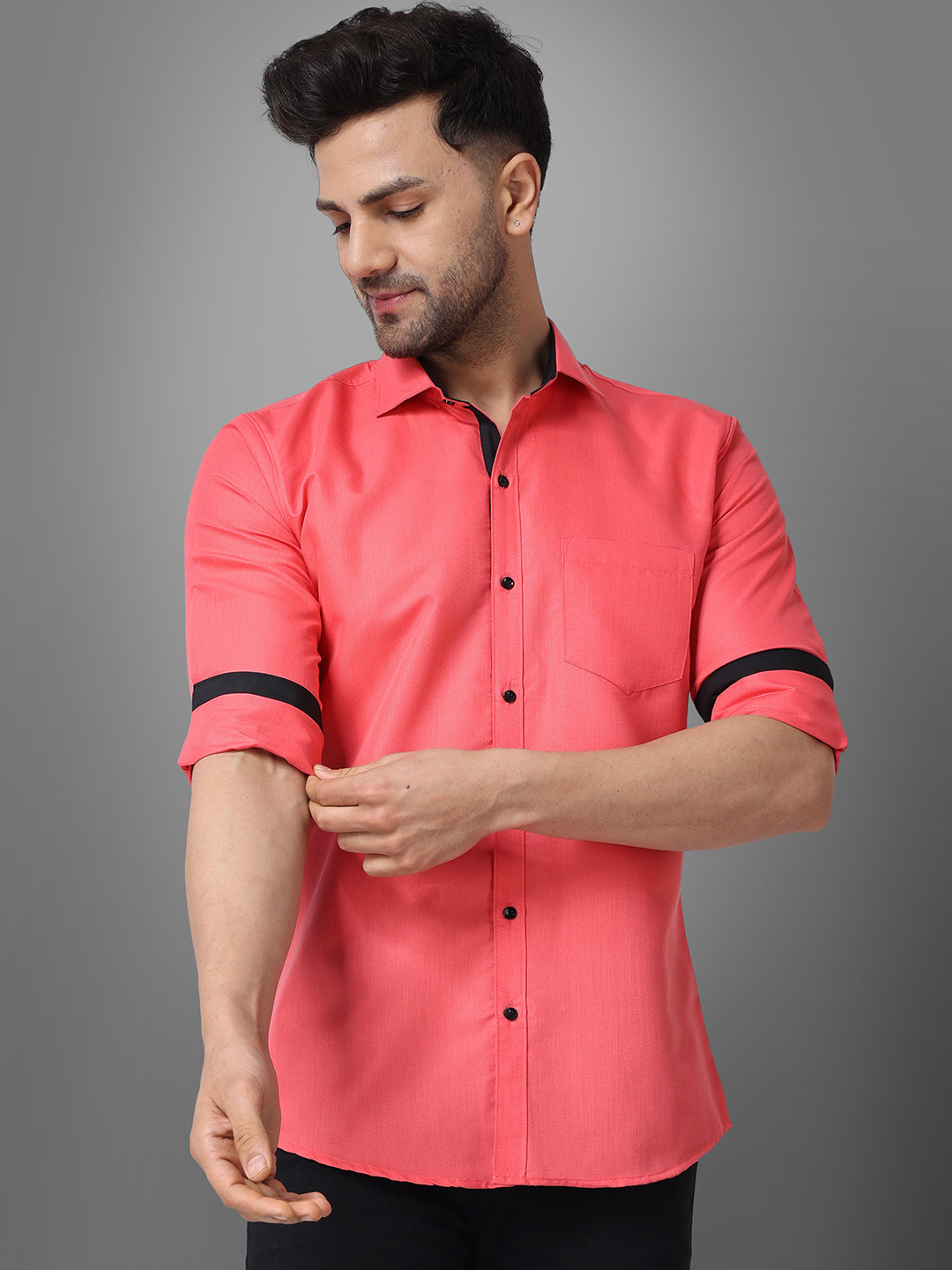 Metronaut Men Semi Sheer Formal Shirt