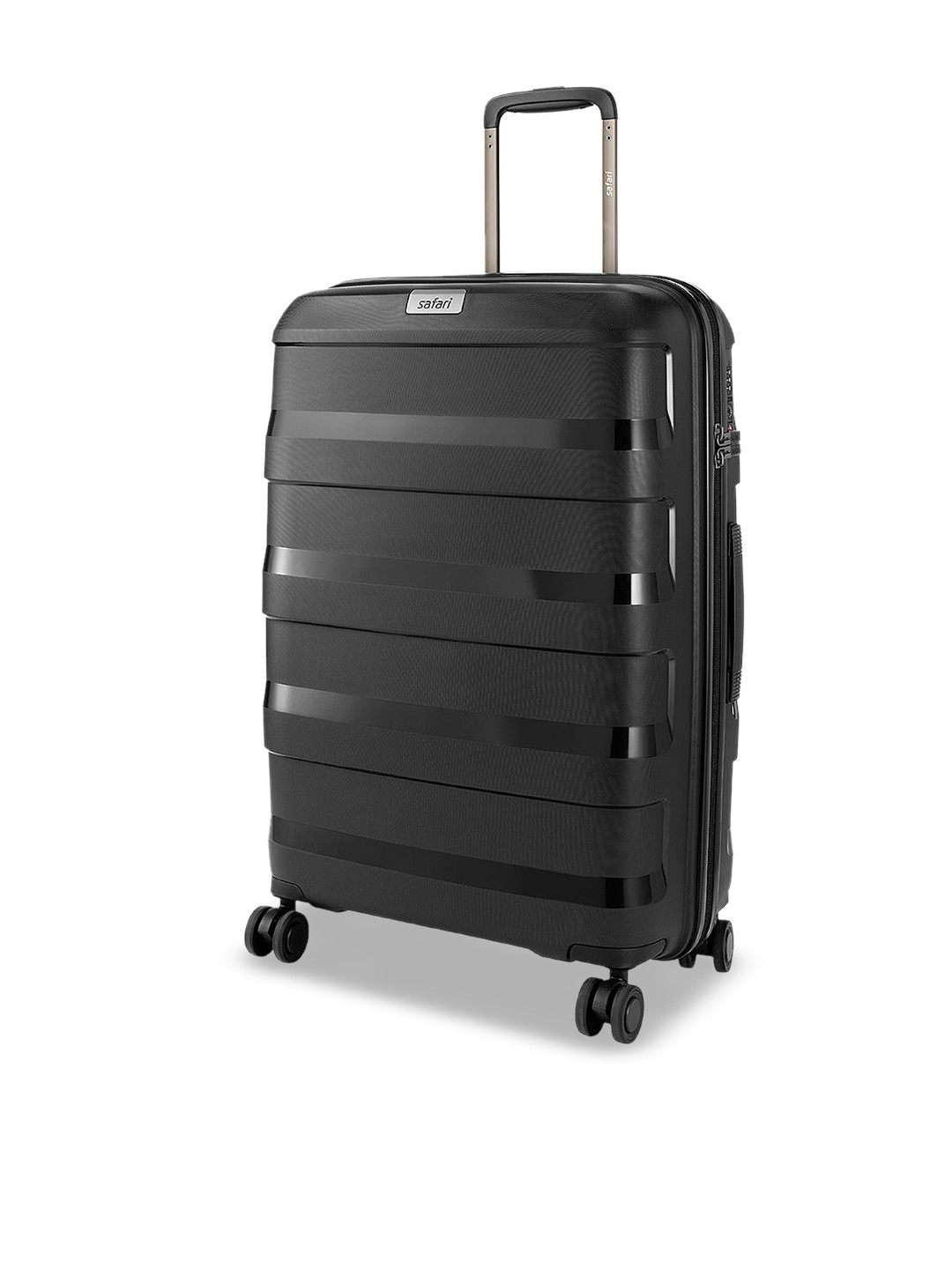 Safari Select Aeroglide Black Premium Lightweight with TSA Lock Medium Trolley Bag 68 Cm