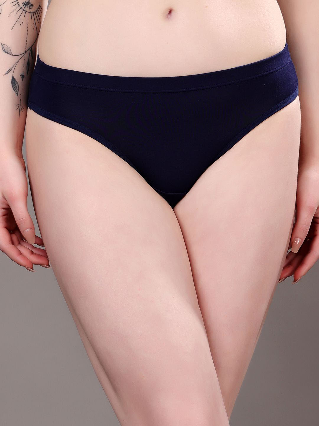 Louis Bayrad High-Rise Knitted Anti-Microbial Plus-Size Hipster Brief - LBN 1031 Black