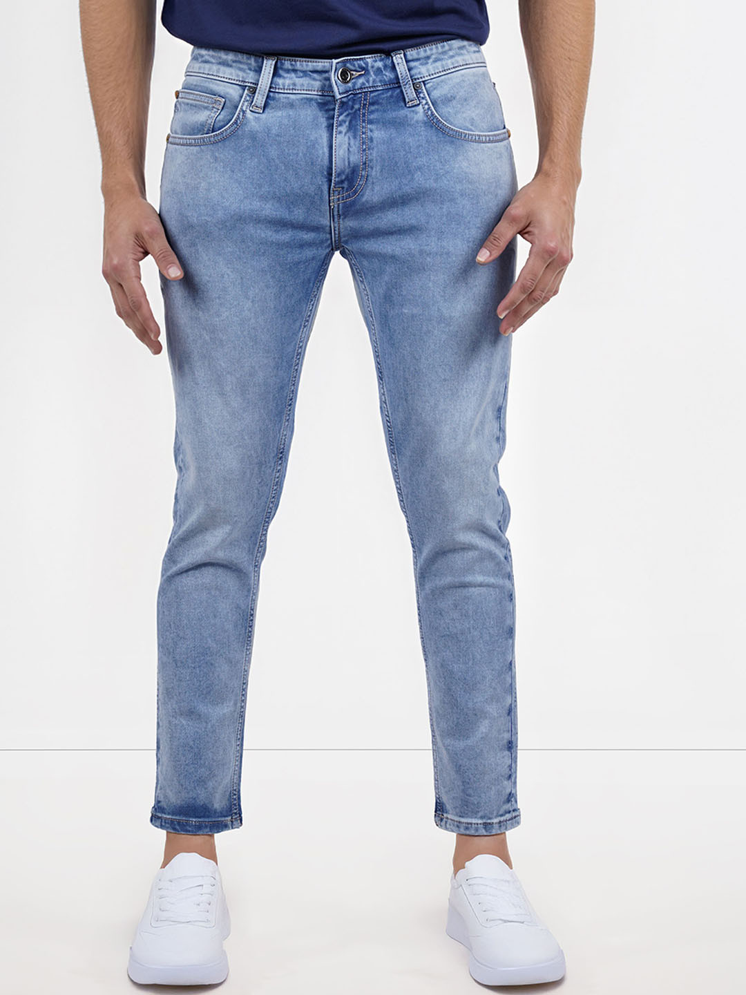 Celio Men Cotton Jean Super Skinny Fit Heavy Fade Stretchable Jeans