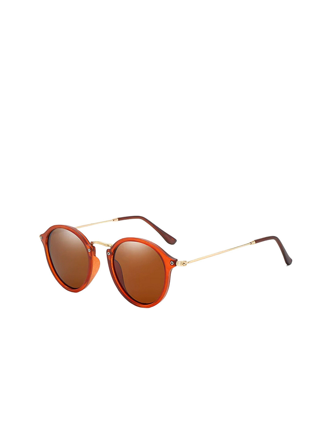 Dervin Unisex Round Sunglasses with UV Protected Lens DRVN814-Brown