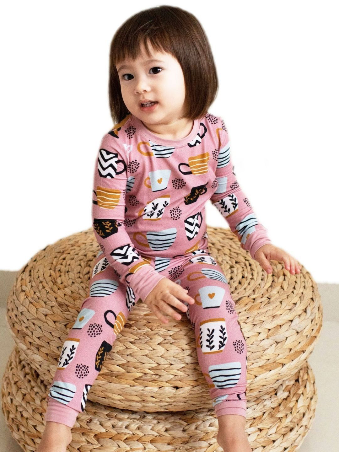 THE PLUSH CLUB Girls Printed Long Sleeve Top With Trouser Night Suits