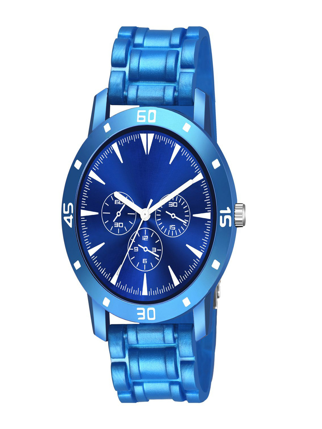 HDFCREATION Men Dial & Bracelet Style Straps Analogue Watch Blue-1004