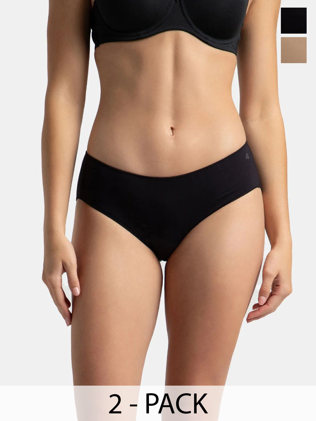 Jockey Pack of 2 High Coverage Micro Modal Hipster With Ultrasoft Concealed Waistband-1802