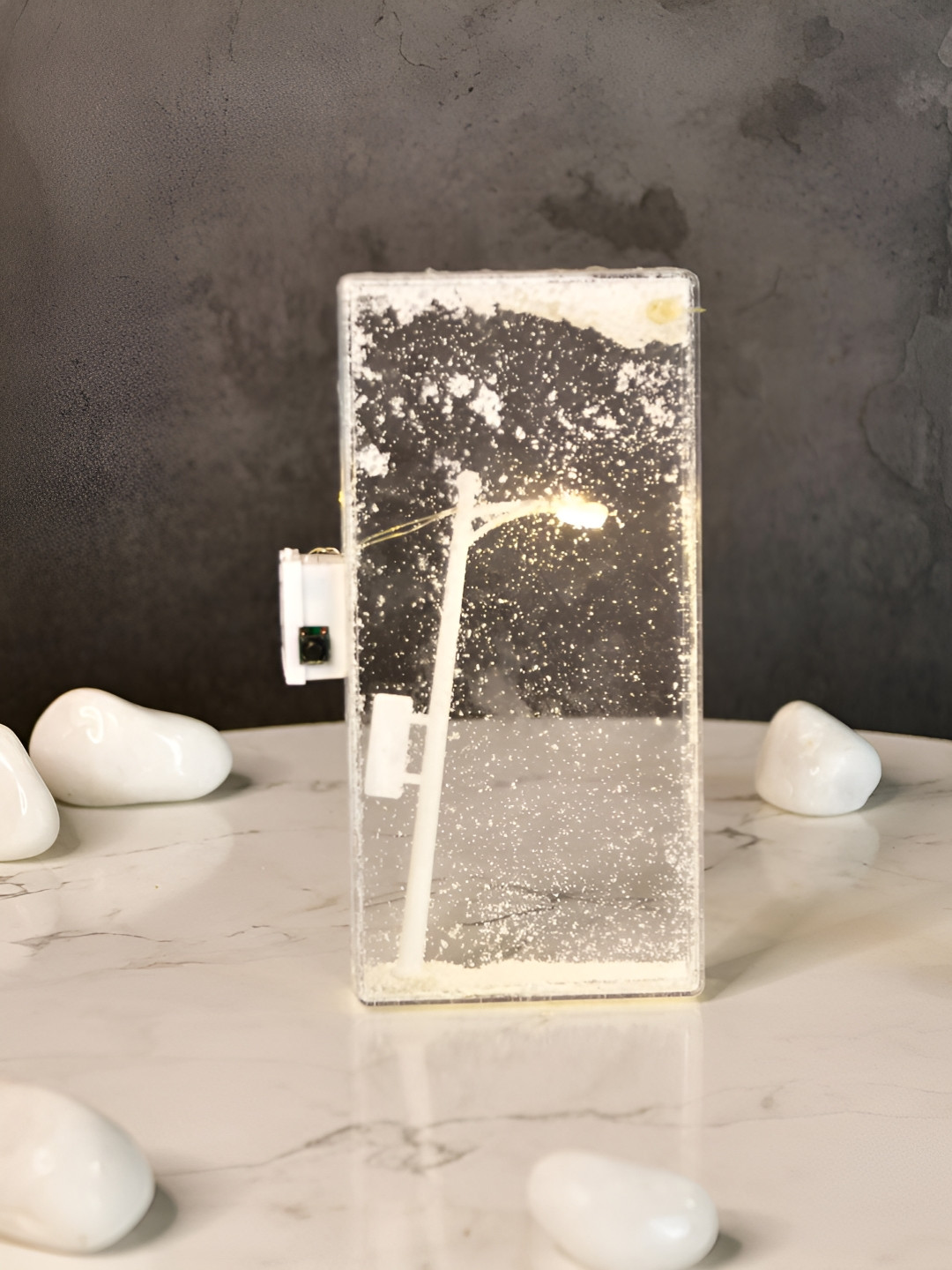 SOWPEACE DIY Street Lamp White Plastic Glossy Bedroom Lights Medium Showpiece - 15.5 Inches