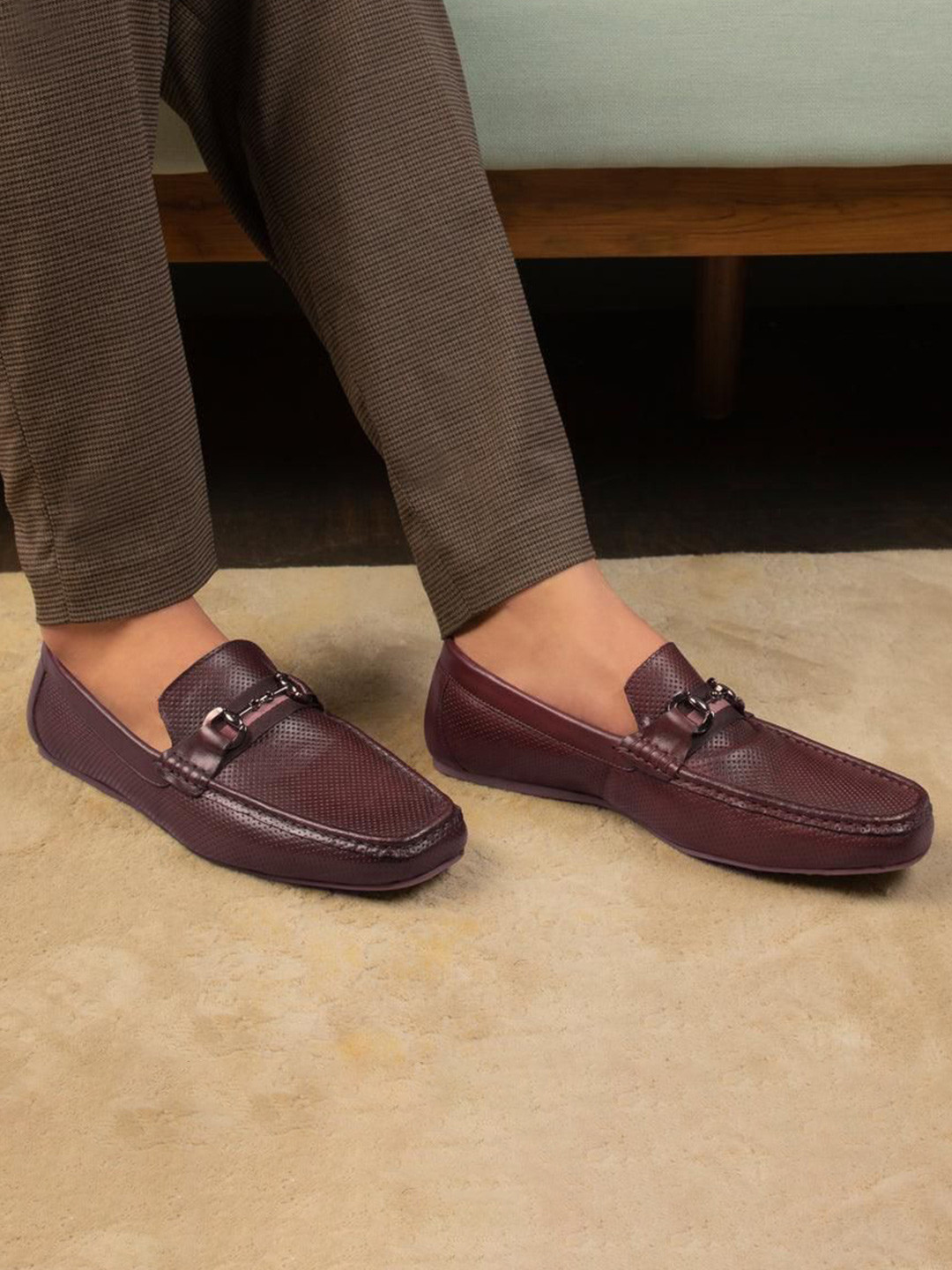 Tresmode The Cedrive Brown Men's Driving Loafers