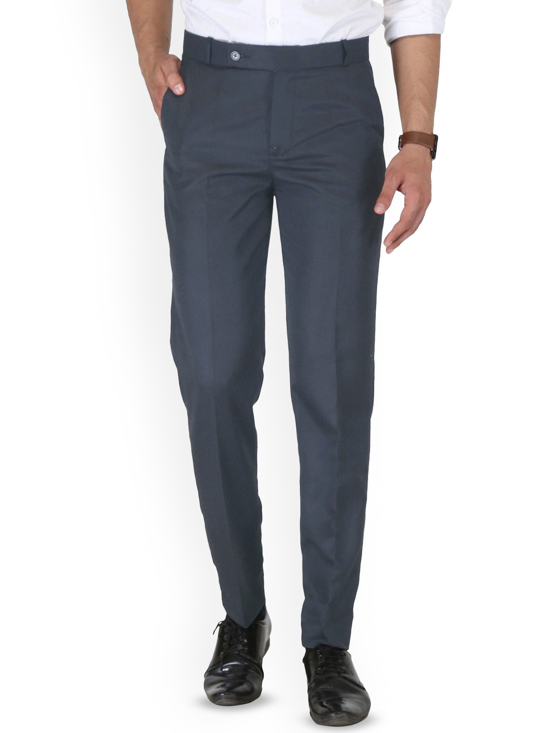 Kanu FASHION Men Comfort Regular Fit Mid-Rise Flat-Front Regular Formal Trousers