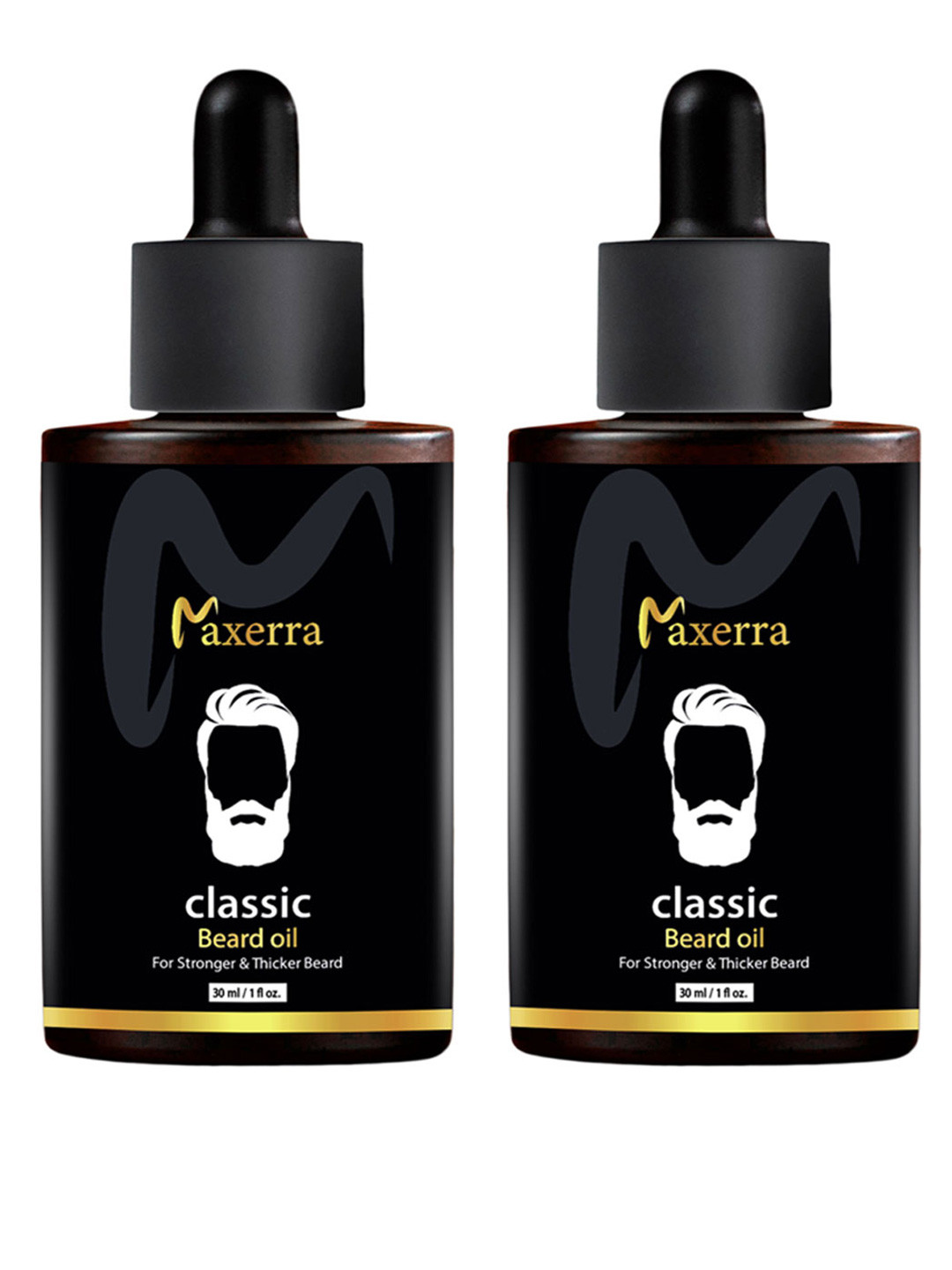 Maxerra Set Of 2 Classic Beard Oil For Thicker Beard - 30 ml Each