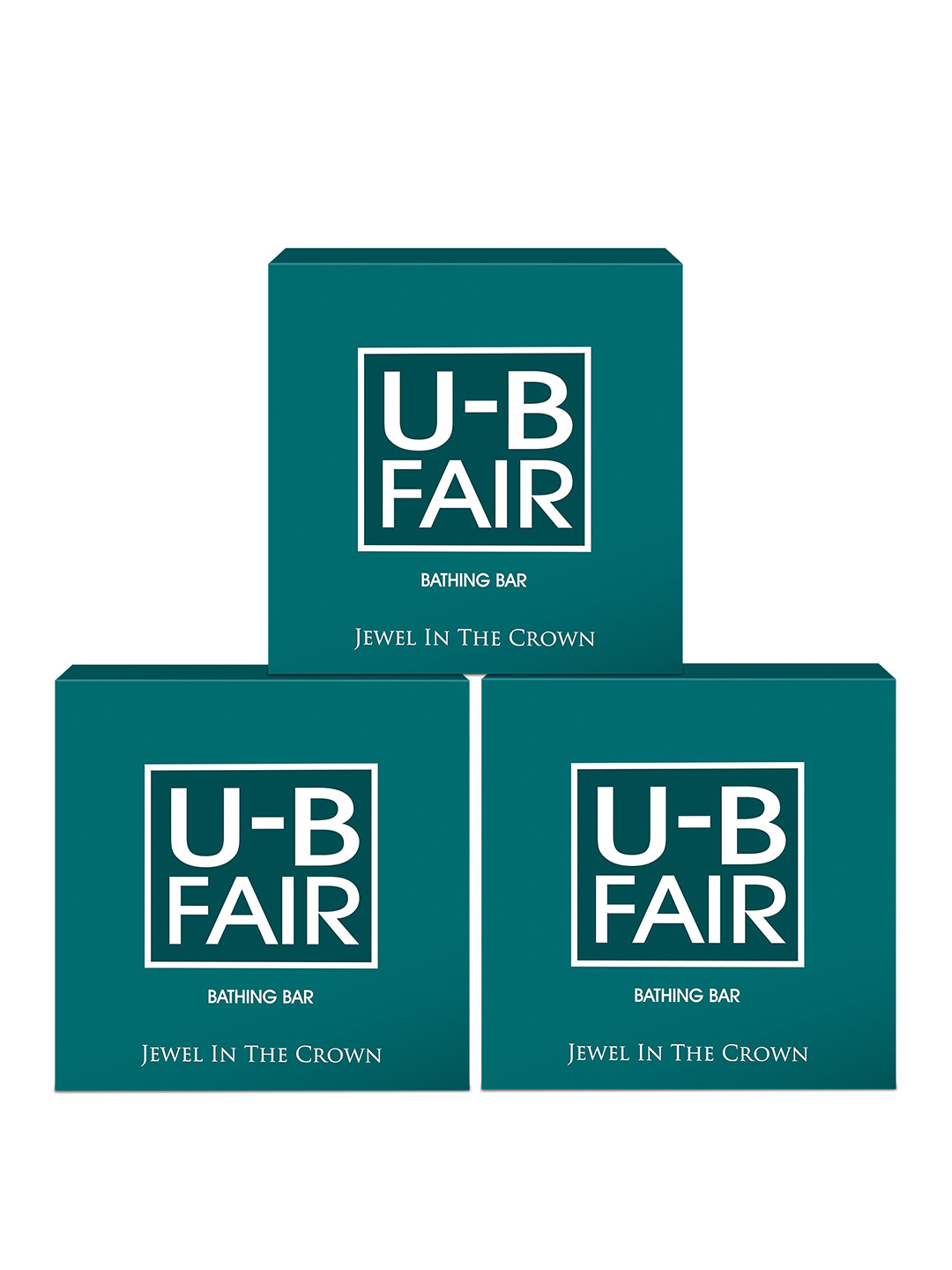 U-B Fair Set Of 3 Aloevera Bathing Bar With Almond Oil For Moisturizing - 50 g Each