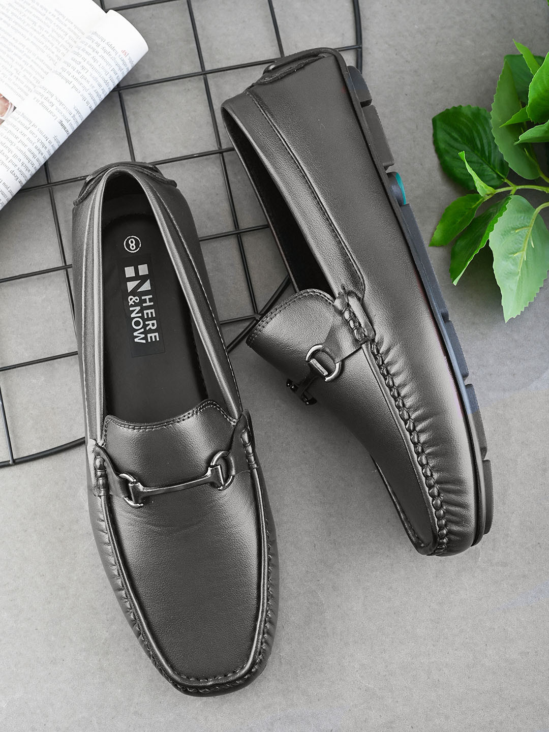 HERE&NOW Men Nubuck Driving Shoes