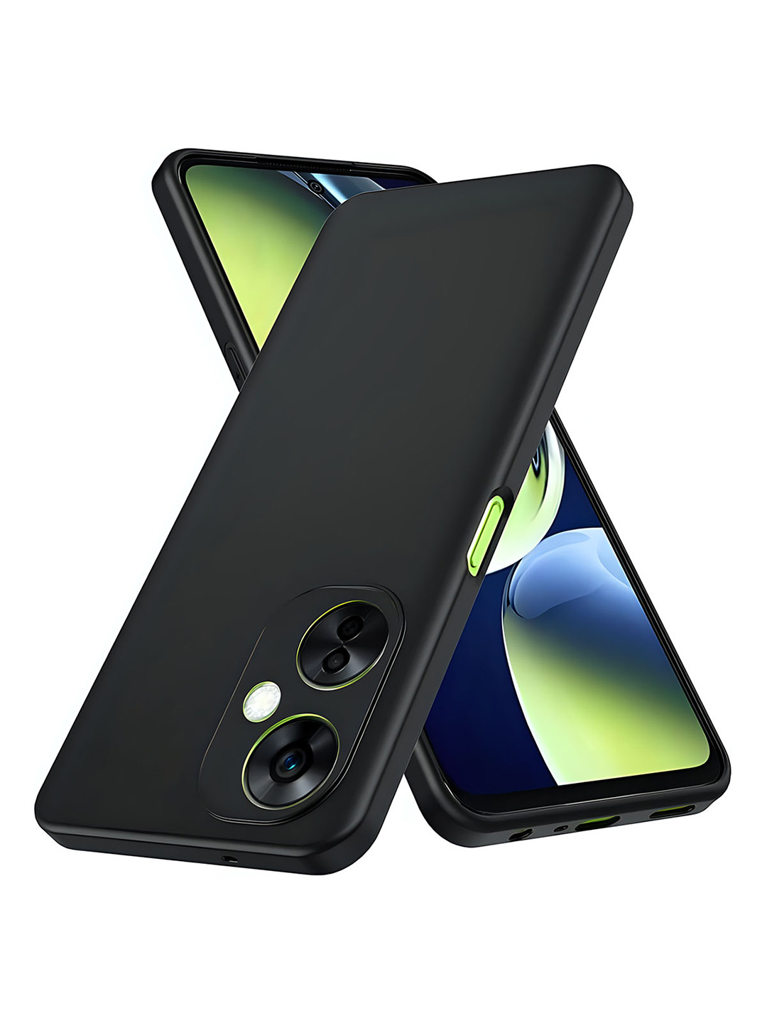 LIRAMARK Black OnePlus Nord CE 3 Lite 5G Liquid Silicone Soft Back Cover Case