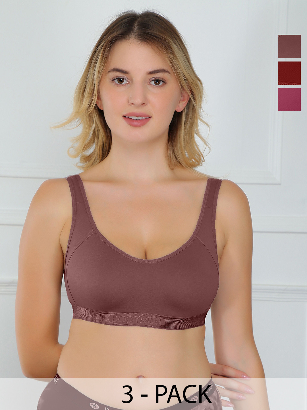 BODYMIST Pack Of 3 Full Coverage Everyday Bra