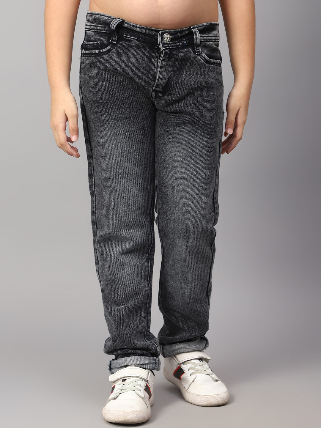HIGH FAME Boys Low Distress Light Fade Jeans