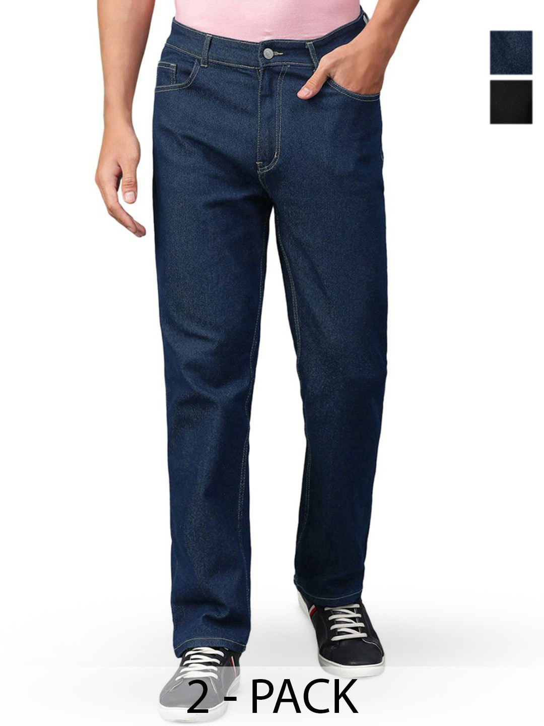 ComfyStyle Men Jean Slash Knee Stretchable Jeans