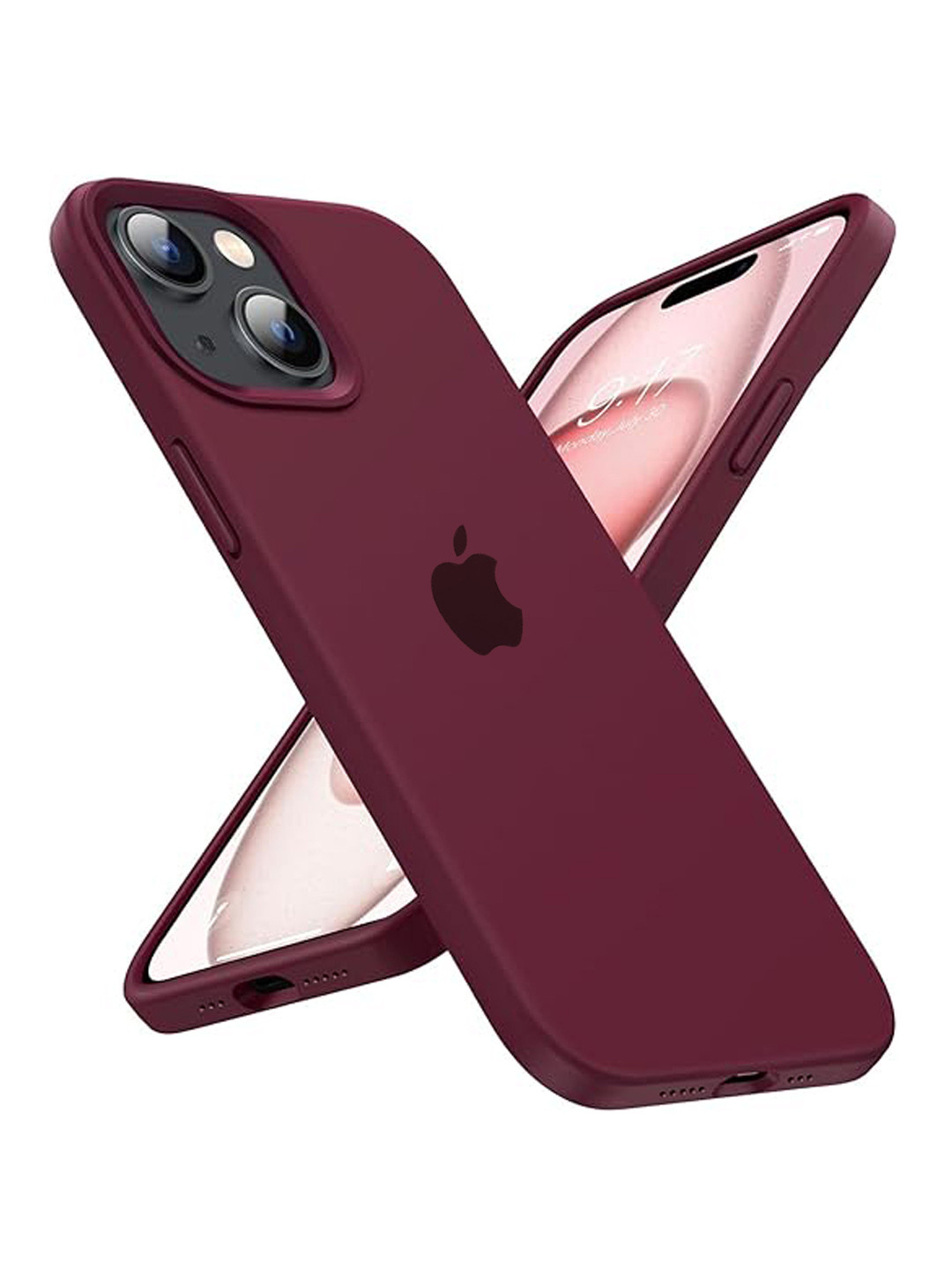 TREEMODA Solid Silicon iPhone 15 Back Case Mobile Accessories