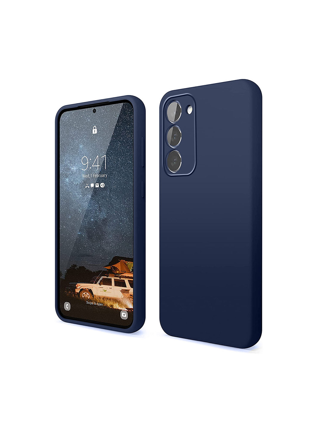 LIRAMARK Blue Samsung Galaxy S23 Plus 5G  Liquid Silicone Soft Back Cover