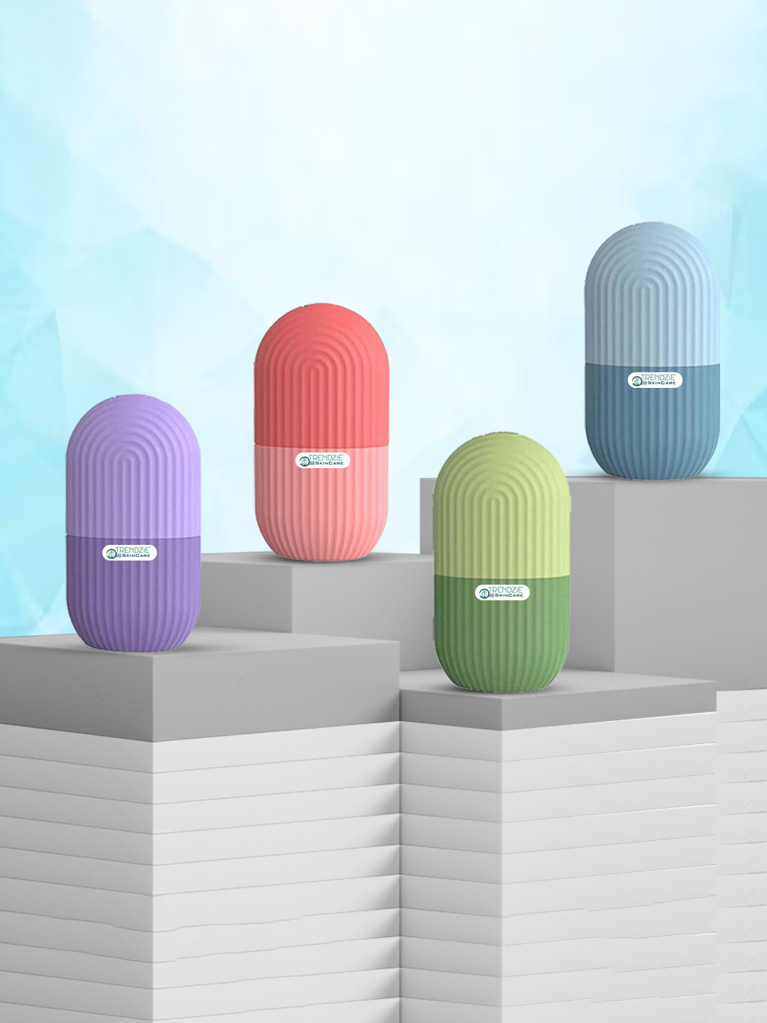 TRENDZIE SKIN CARE Silicone Ice Roller For Face Neck Body & Puffy Eyes & Acne