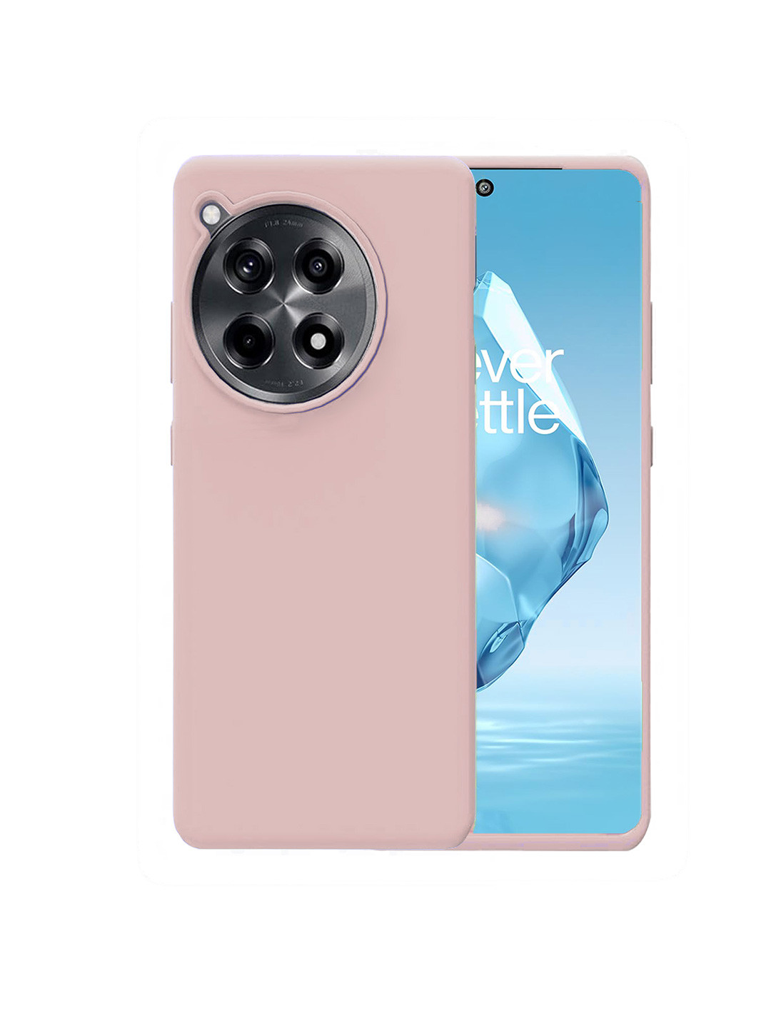 LIRAMARK Liquid Silicone OnePlus 12R 5G Soft Back Cover Case