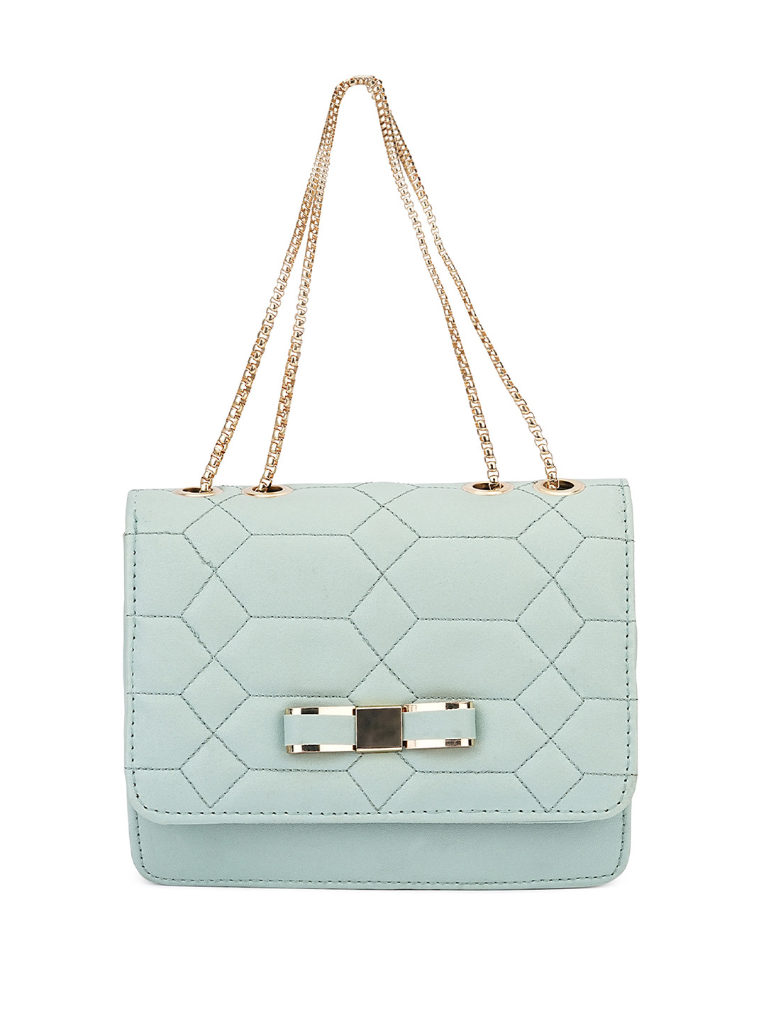 ZAF Striped Structured Sling Bag with Quilted