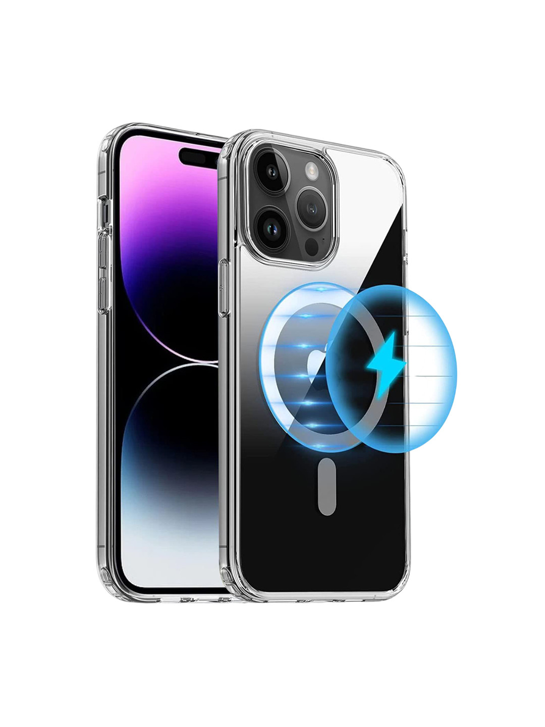 LIRAMARK Magsafe Magnetic Protective Clear iPhone 14 Pro Max Back Case
