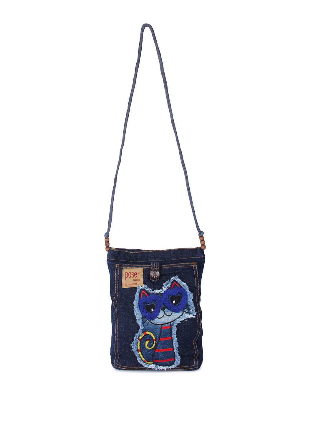 Pose india Unisex Graphic Printed Structured Cotton Sling Bag