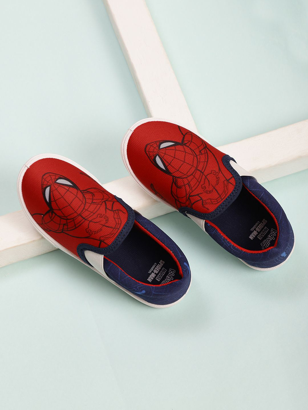 Kids Ville Boys Spiderman Printed Slip-On Sneakers