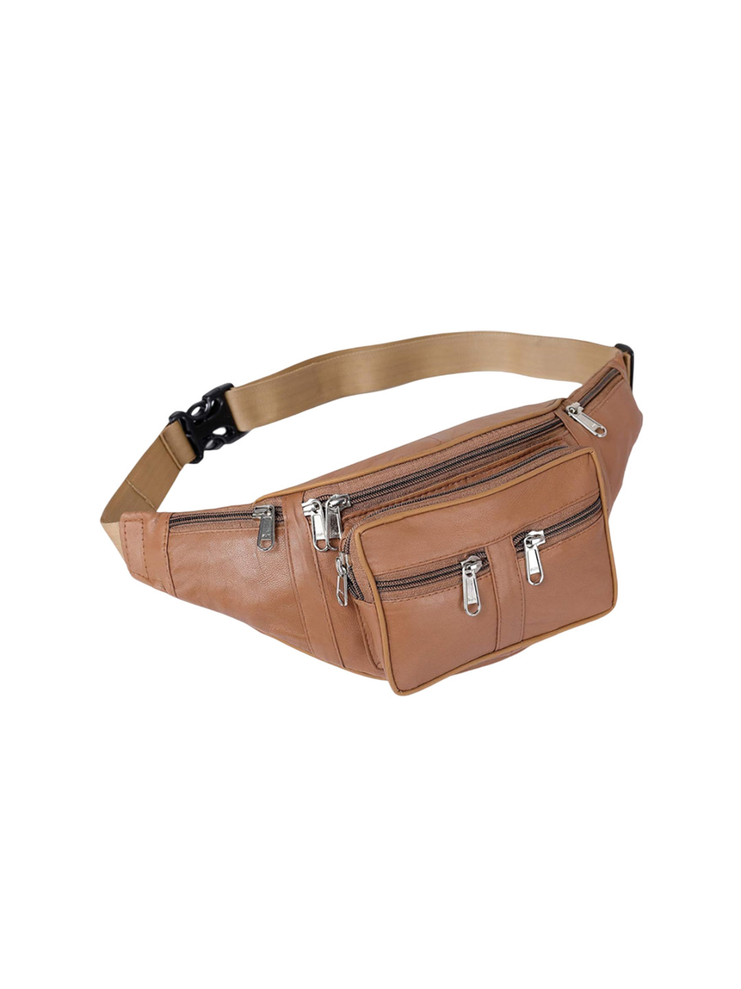 K London Travel Leather Waist Pouch With Adjustable Strap