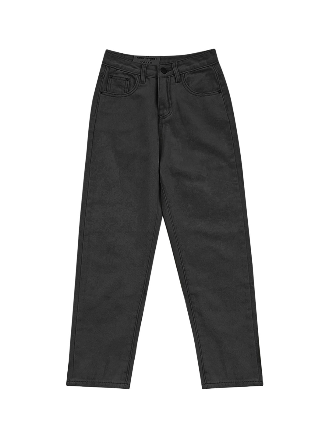 Outzidr Black High Waist Mom Jeans