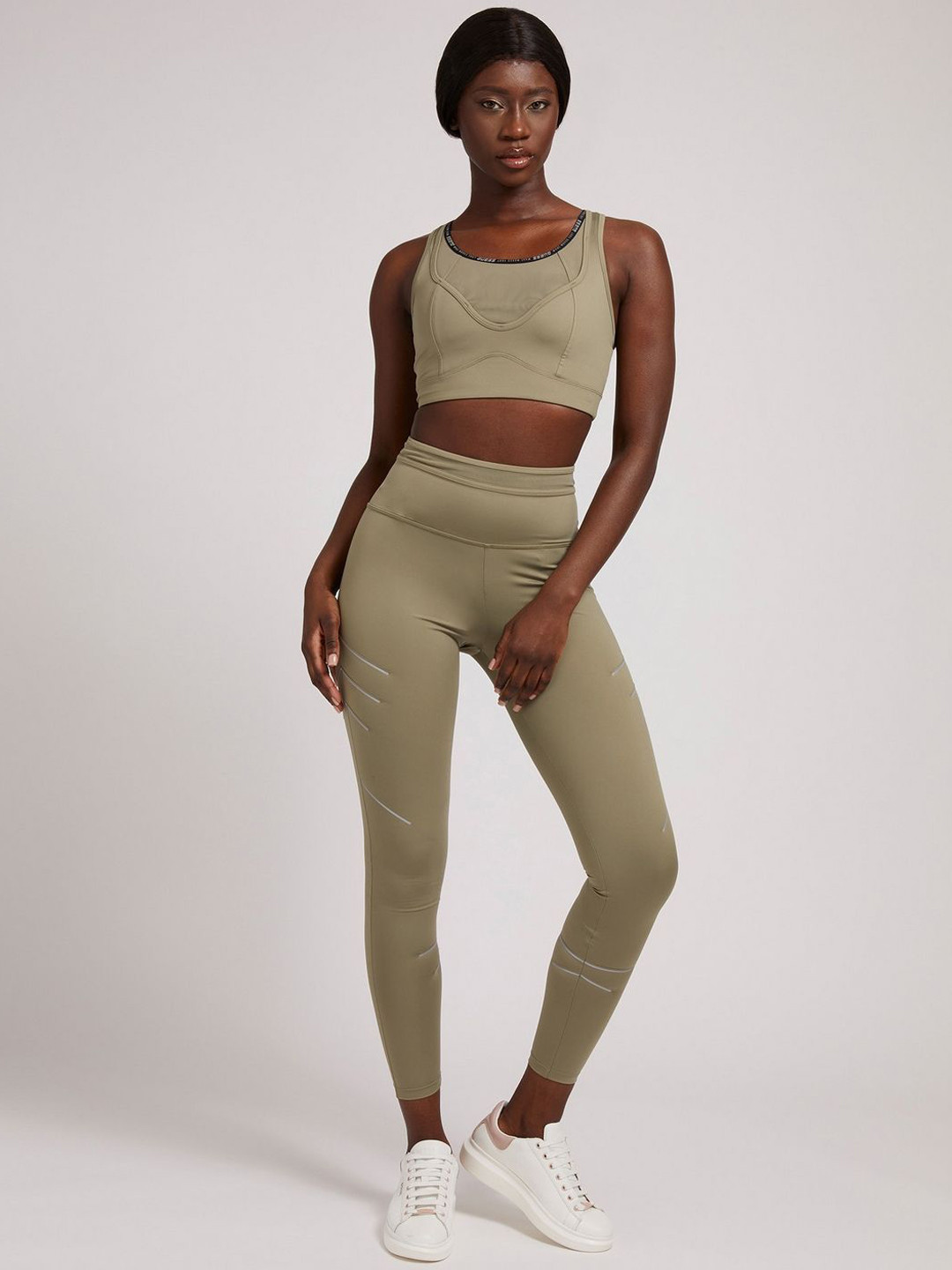 GUESS Women Cotton Ankle-Length Gym Tights