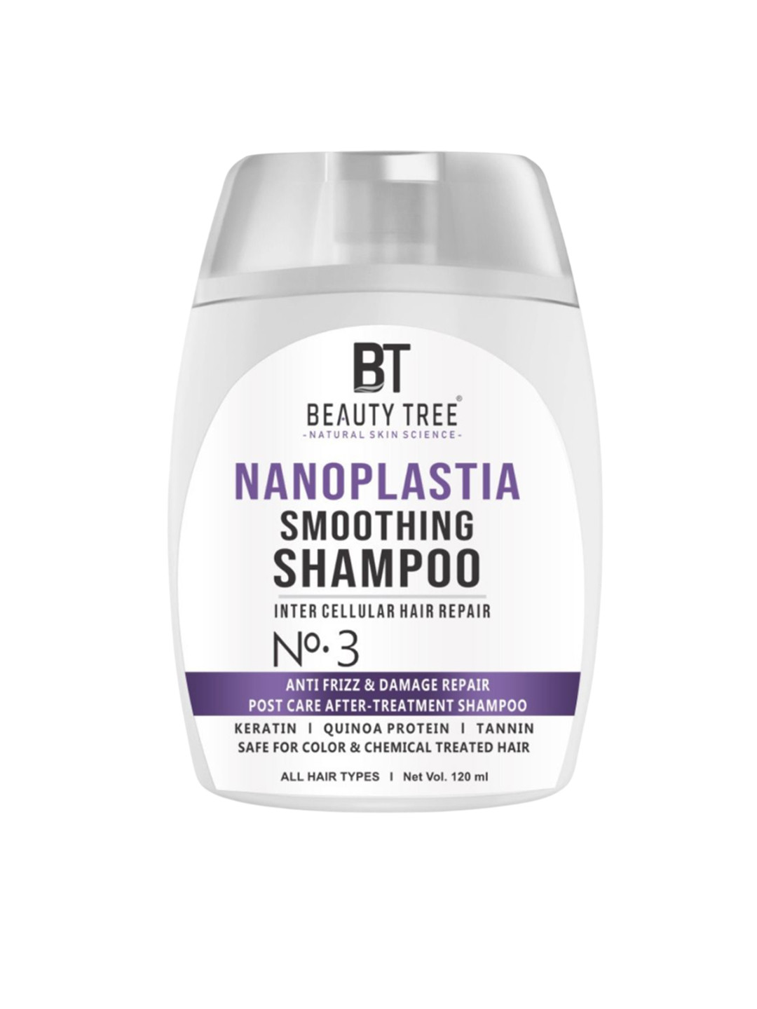 Beauty Tree Nanoplastia Keratin Smoothing Shampoo For Hair Repair - 120 ml