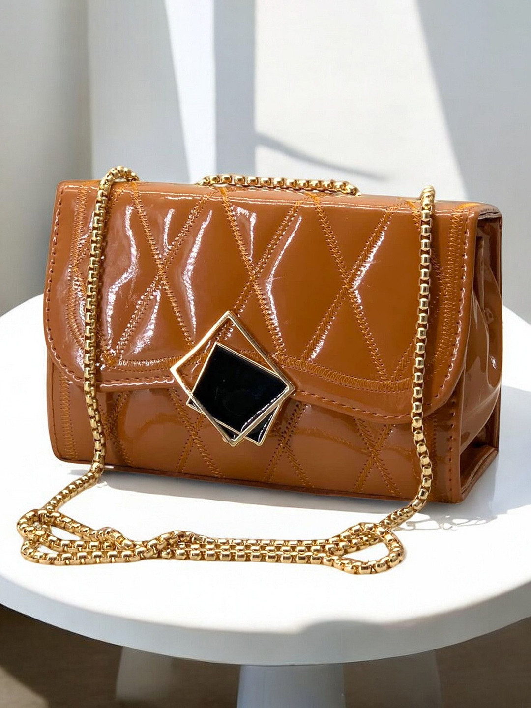 CLARIS JAMES Women Solid Structured Sling Bag