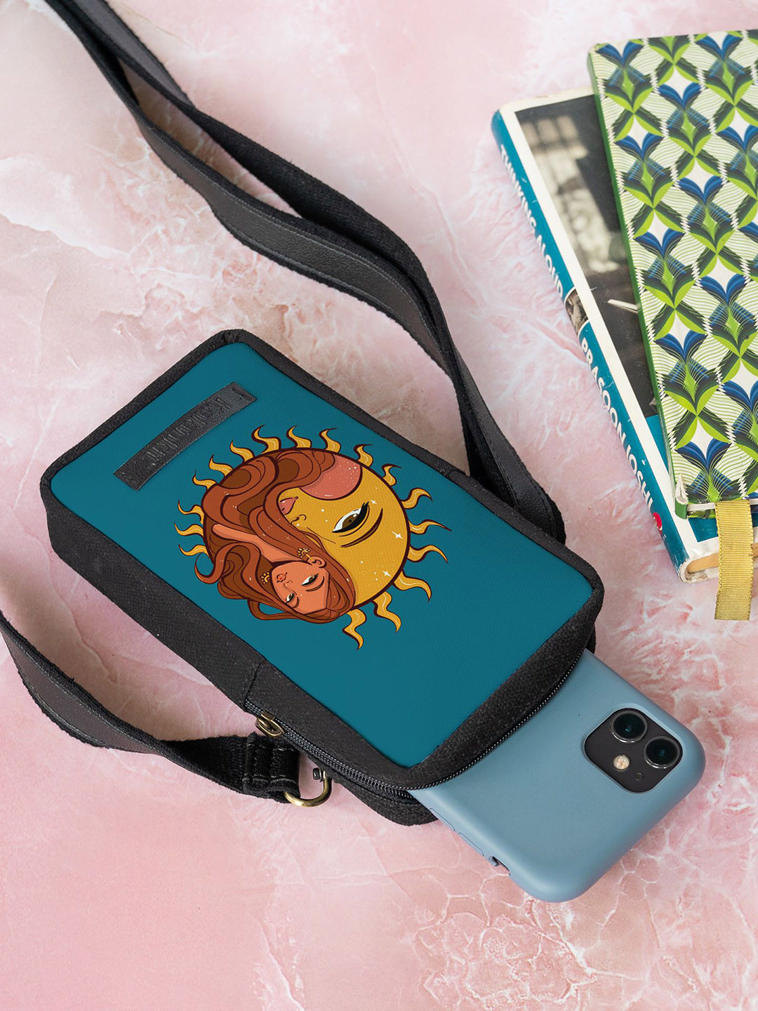 Kalankit Child Of Sun Printed Mobile Slings Pouch