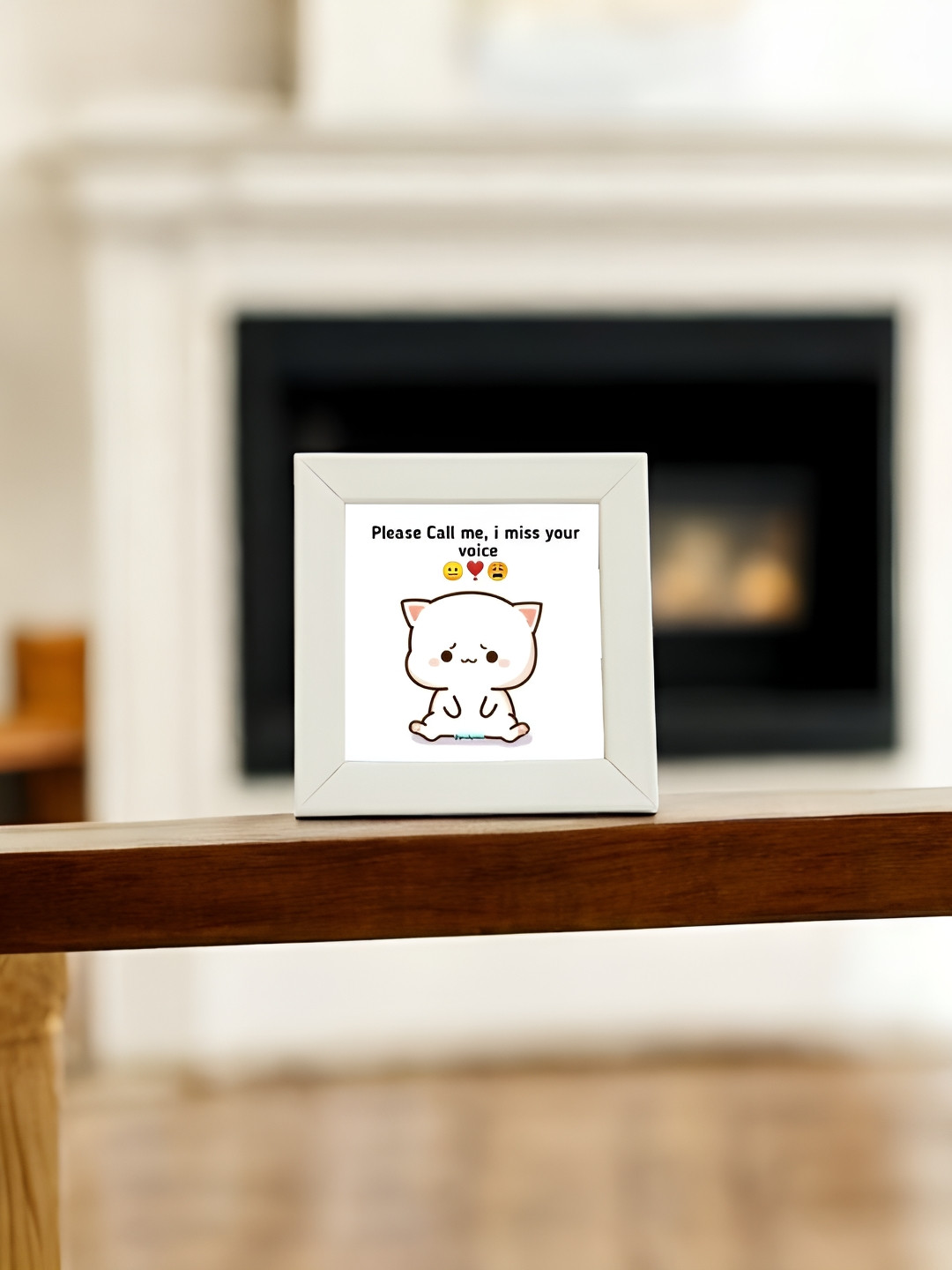 Anikmart Grey MDF Table Photo Frame With Anime Print