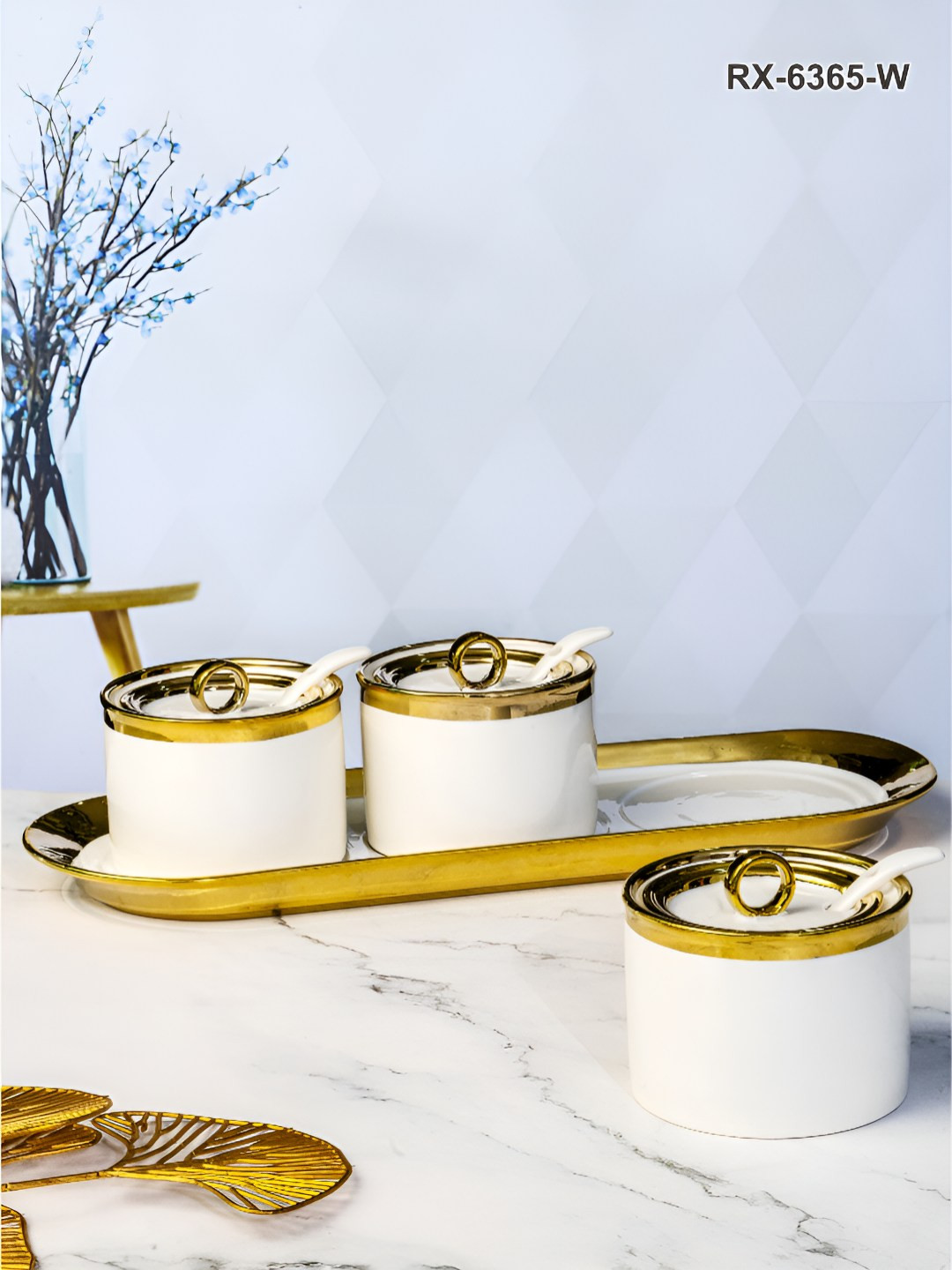 Roxx White Ceramic Dishwasher Safe 7 Piece Flip Top Fridge Container-220ml