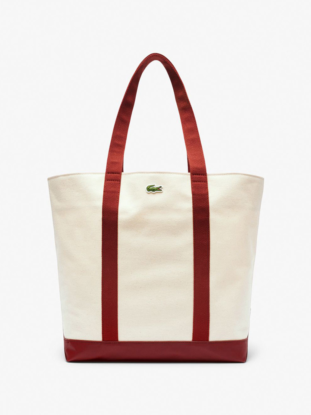 Lacoste Women Solid Shopper Cotton Tote Bag