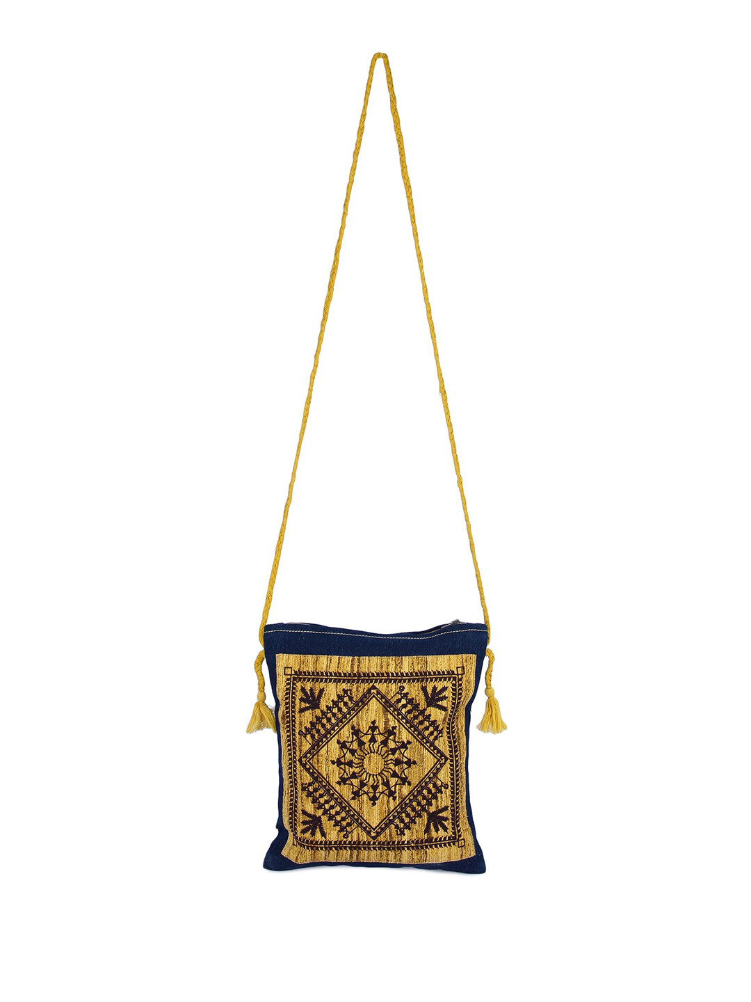 Pose india Unisex Textured Structured Cotton Sling Bag