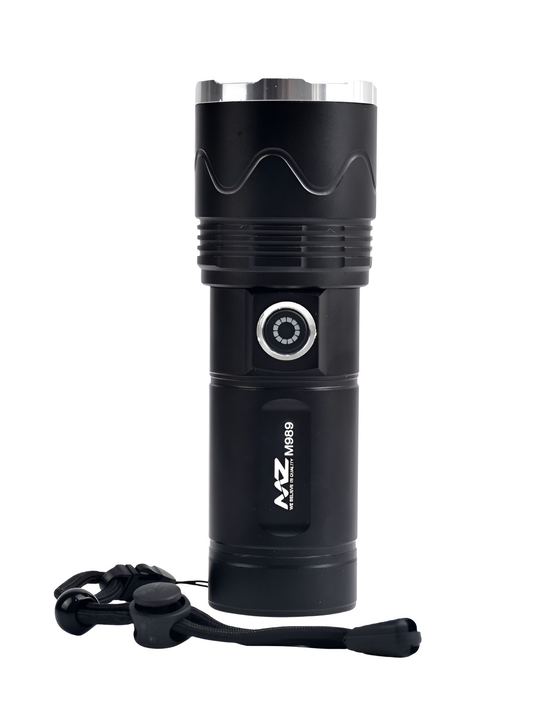 MZ M989 Black Metal Rechargeable Led Flashlight