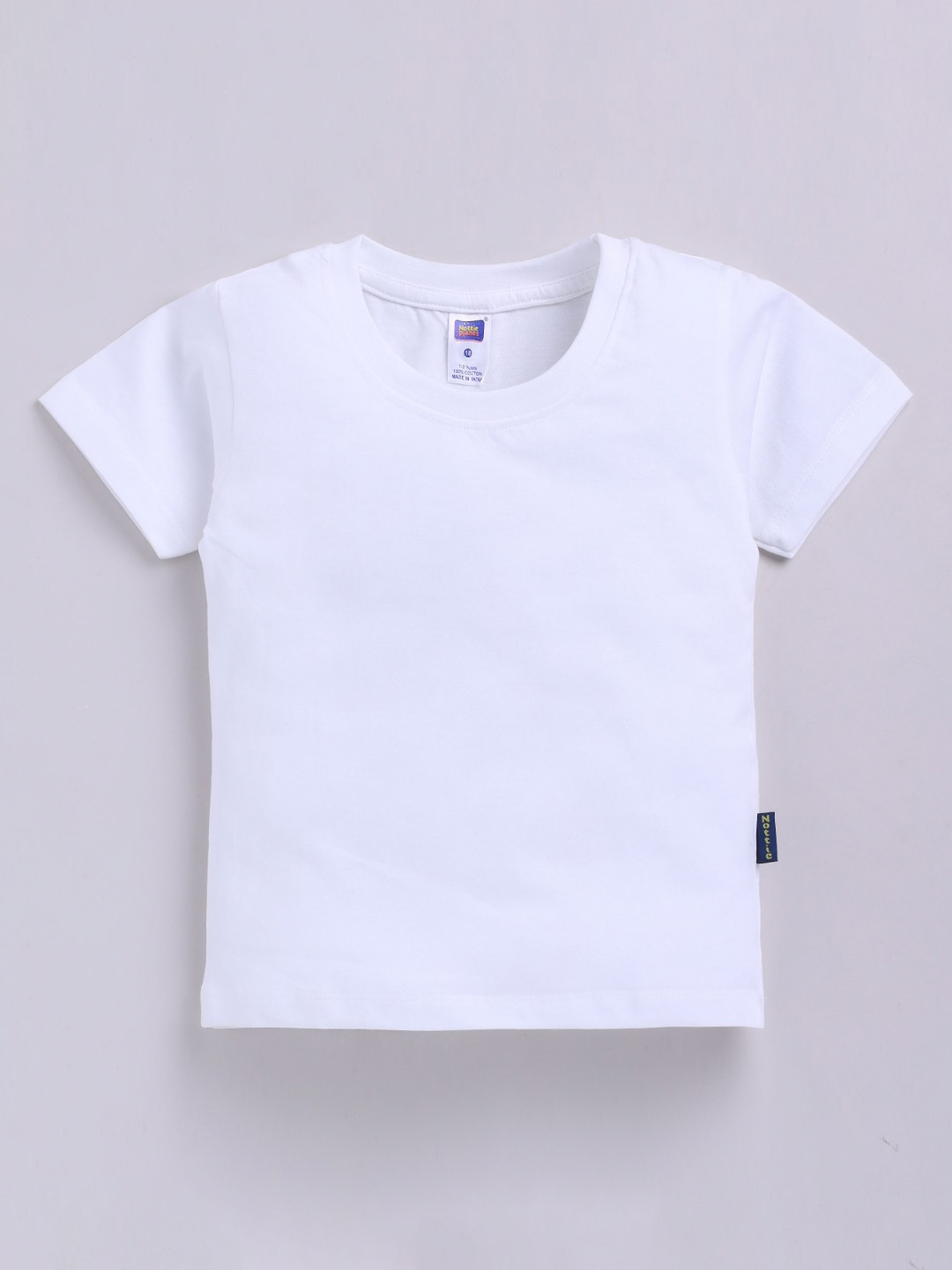 Nottie Planet Boys Solid Round Neck Cotton T-shirt