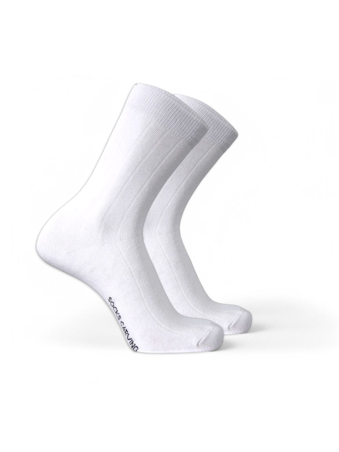 Sockscarving Men Organic Cotton Calf Length Socks