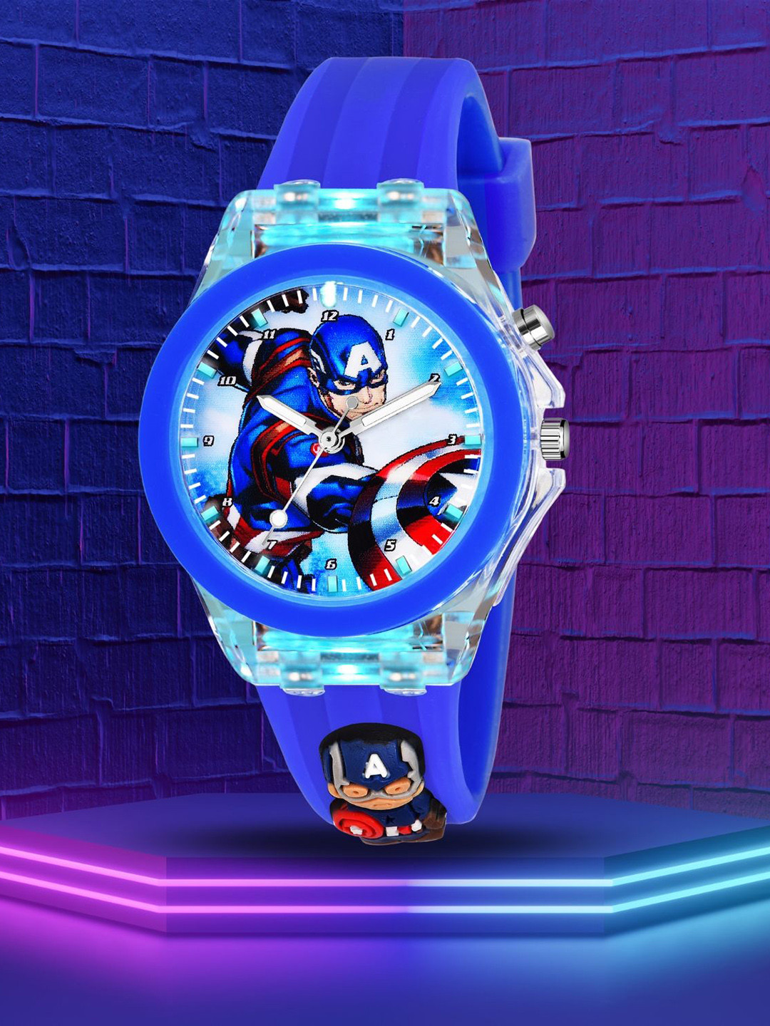 SWADESI STUFF Unisex Kids  Bracelet Style Straps Analogue Watch MULTI BLUE CAPTAIN 27