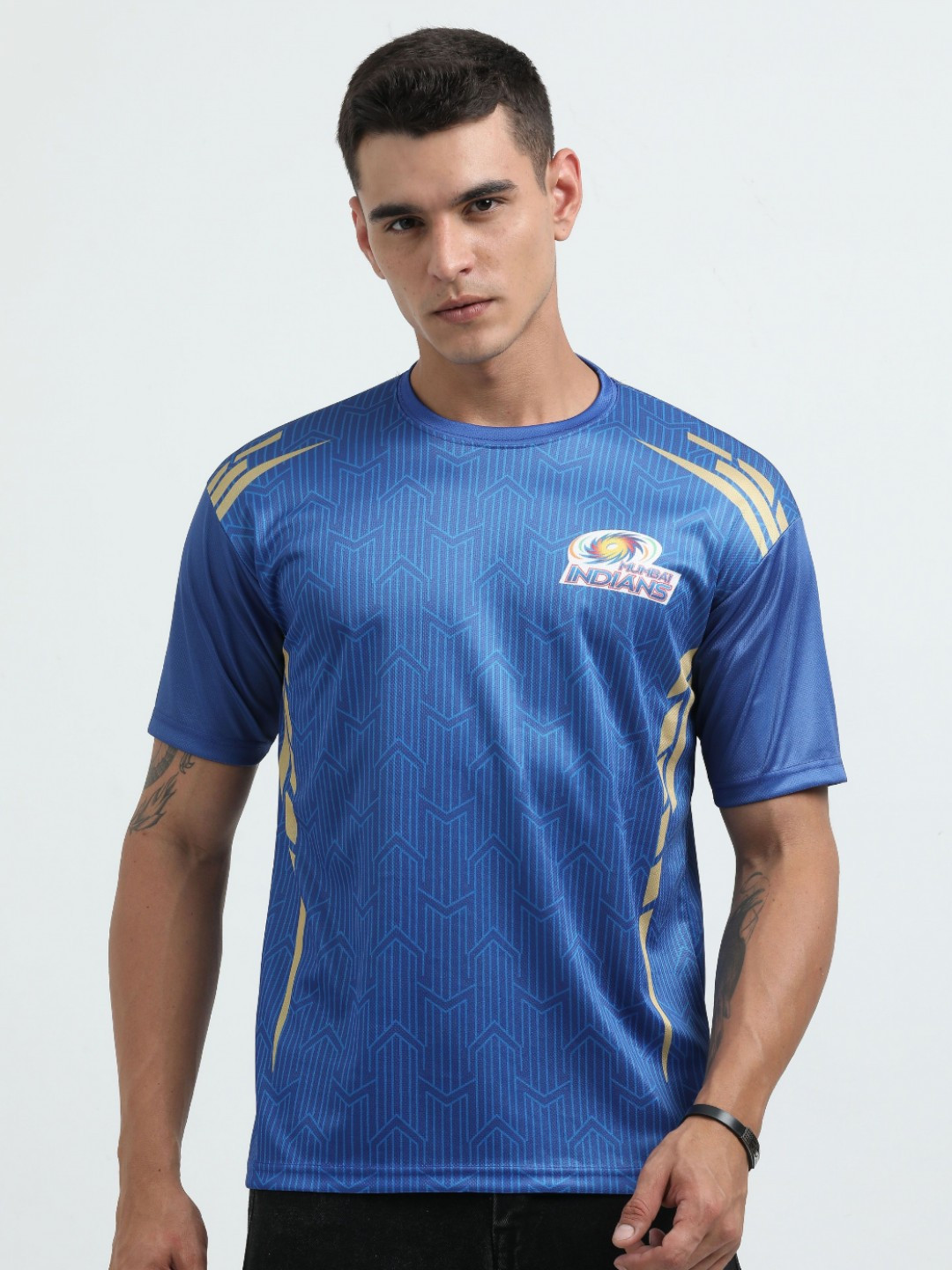 RHINO CULT Men Typography Printed Mumbai Indians Team Jersey  IPL 2025 T-shirt