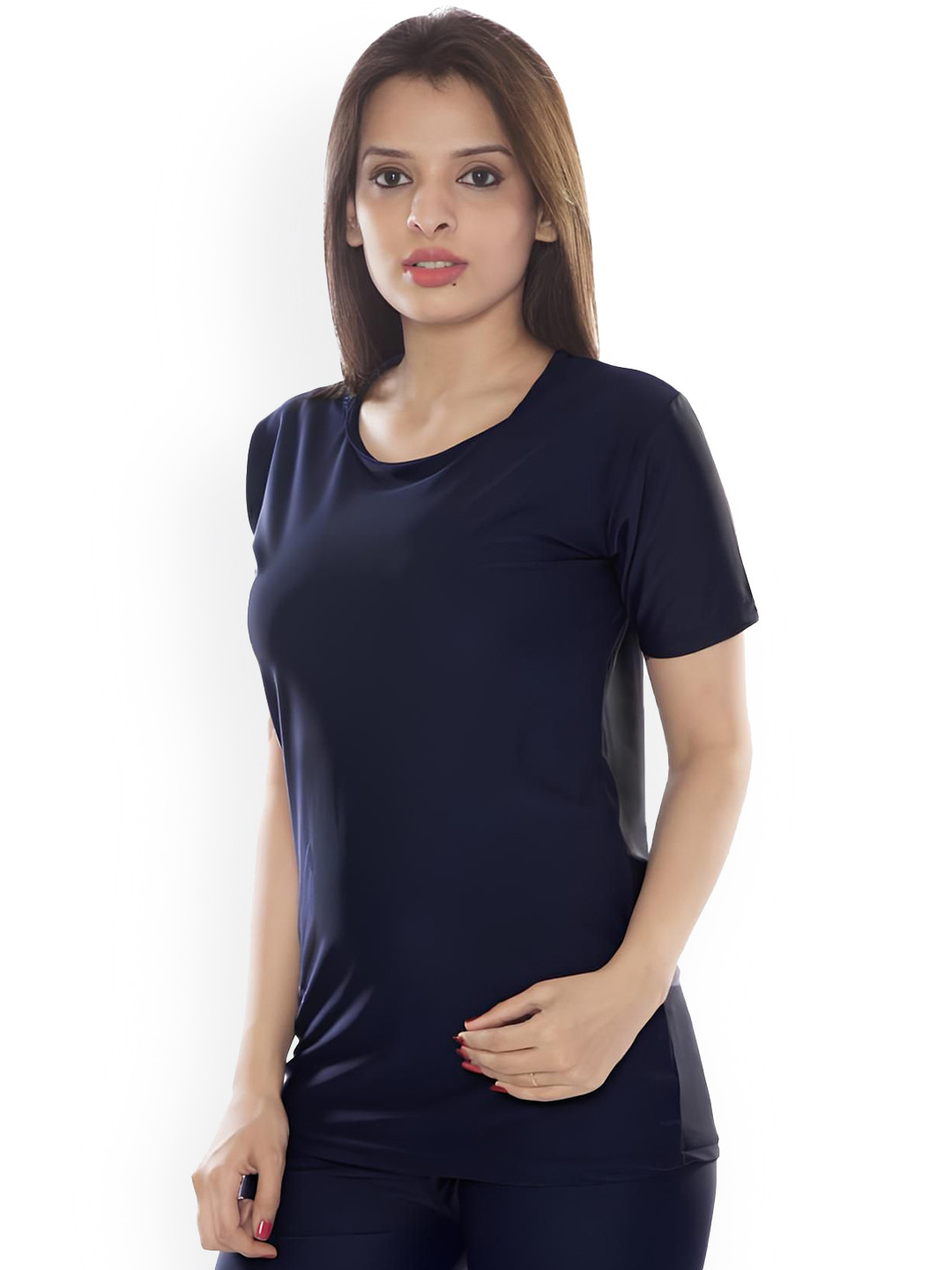BAESD Loose Fit Round-Neck Solid Swim T-shirt